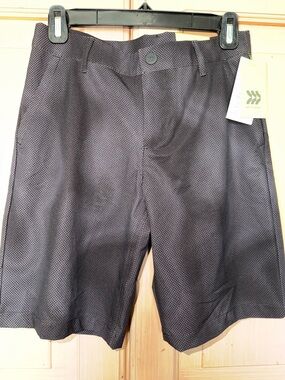 all in motion Black Micro-Pattern Kids' Shorts
